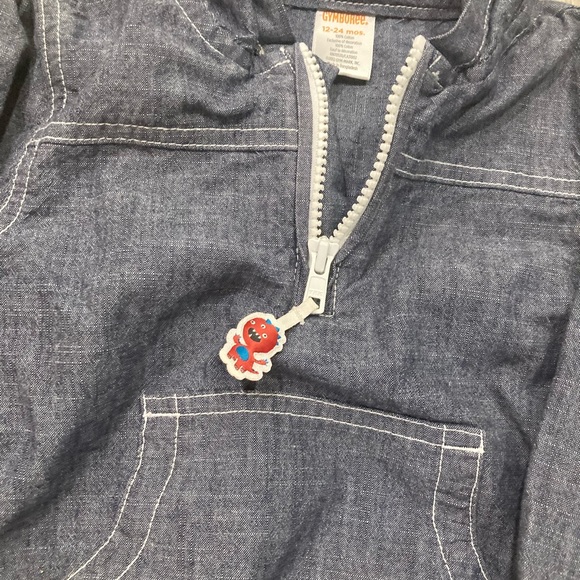 GYMBOREE 100% cotton hooded top/lightweight jacket - Picture 3 of 4